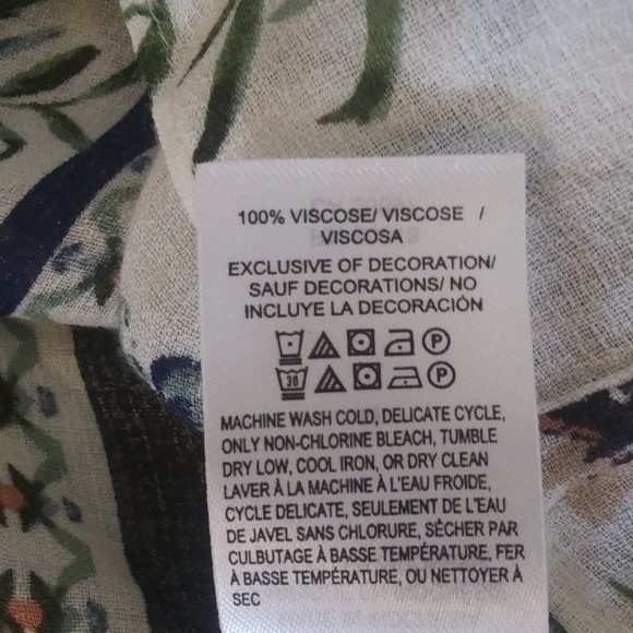 Lucky Brand Floral & Border Peasant Blouse - Picture 8 of 8